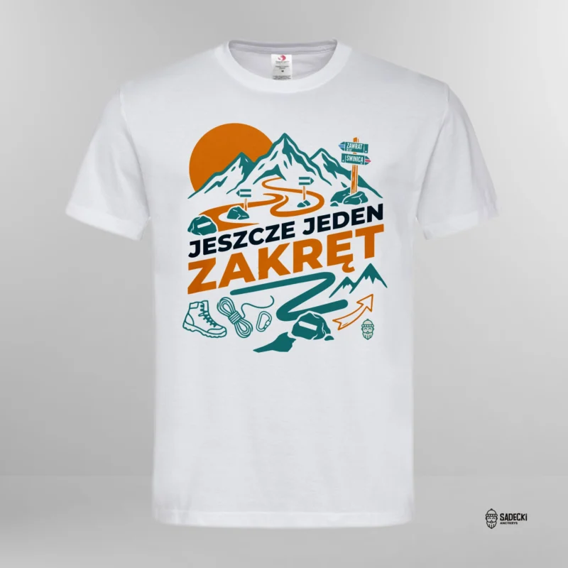 Koszulka męska bawełniana_Jeszcze jeden zakręt Koszulka męska bawełniana_Jeszcze jeden zakręt w