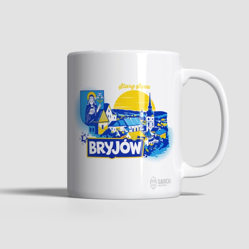 Kubek_Stary_Sącz_Bryjów_kubek_biały Kubek_Stary_Sącz_Bryjów_2